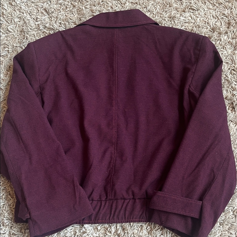 NWT Free People Agnes Deep Burgundy Blazer - Size M - Picture 13 of 13